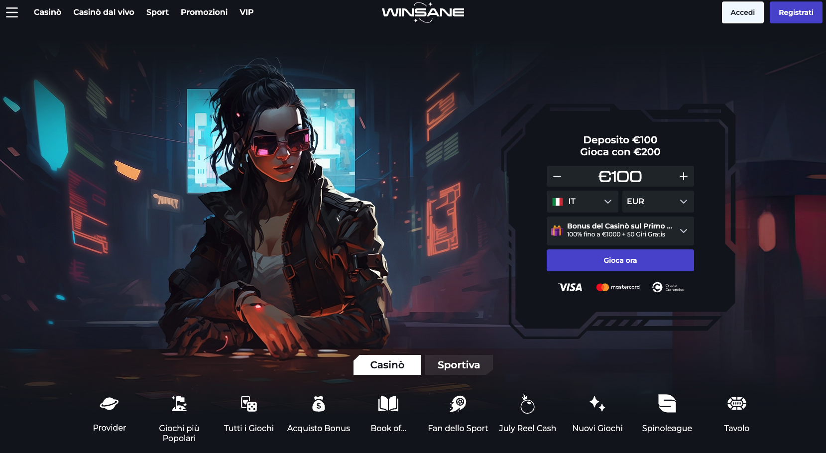 Winsane front page